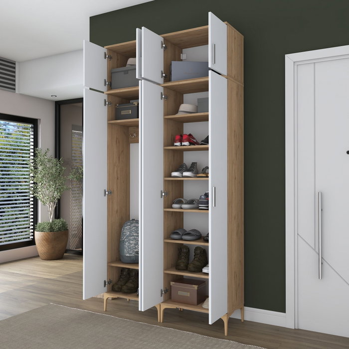 Hanah Home Soporte de Entrada EA161 - 4668 Nogal y Blanco